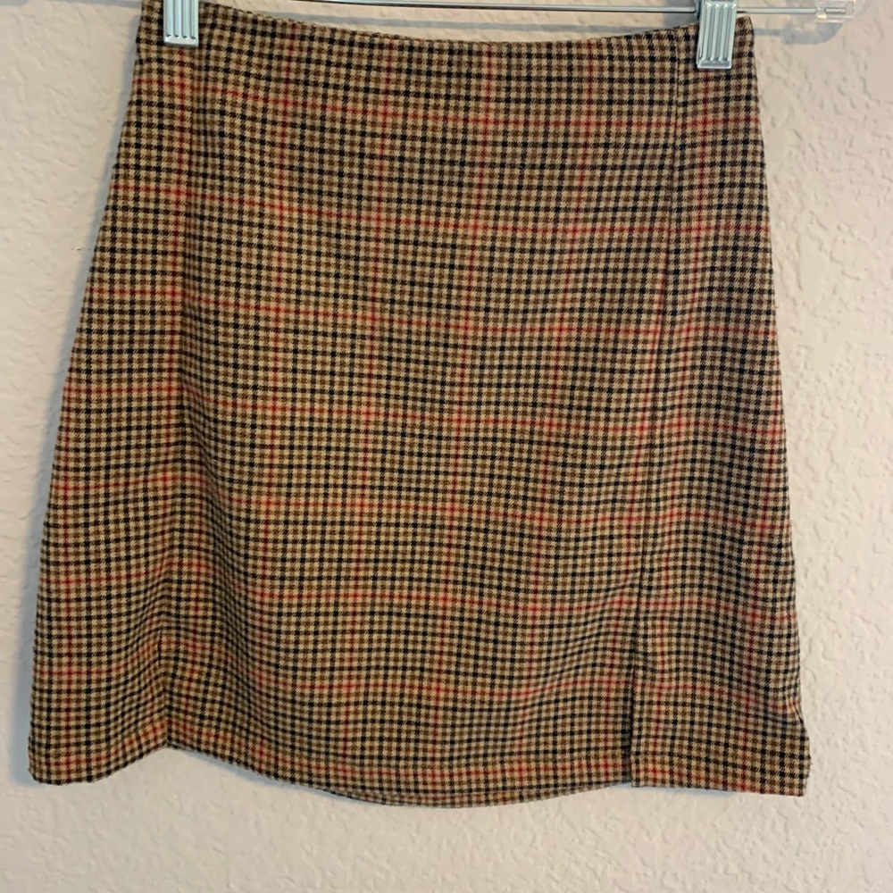 Plaid mini skirt